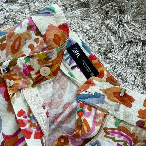 Zara Small guipure lace culottes multicolor - Picture 4 of 8